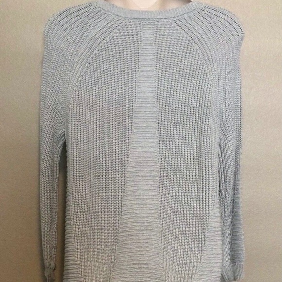 NWT Modamix Women's Gray Scoop Neck Zip Front Long Sleeve Sweater Plus Sizes - Picture 11 of 16